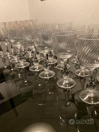 Bicchieri cristallo anni 80