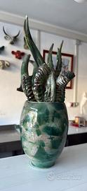 Vaso Scultura in Ceramica Artigianale
