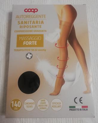 Calze Autoreggenti Sanitari 140 DEN Taglia 2 Nere