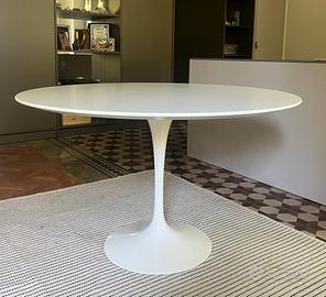 Knoll Saarinen Tavolo Tulip Ø 120 Laminato Bianco