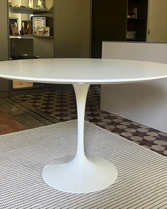 Knoll Saarinen Tavolo Tulip Ø 120 Laminato Bianco