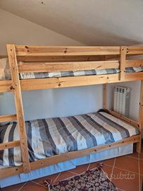Letto a castello IKEA Mydal + materassi come nuovo