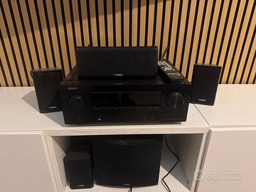 Home theatre Denon AVR-X3600H con 5 casse Yamaha