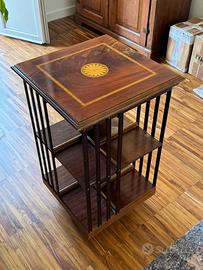 Libreria Carrellino legno art  déco con intarsio