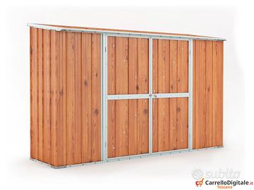 Casetta in lamiera esterno 307x100 fin legno