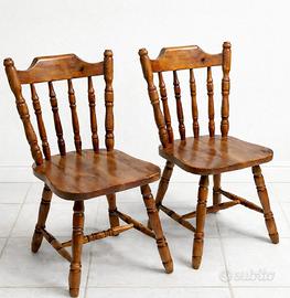 Sedie in legno massello old America stile Windsor