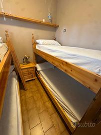 Letti a castello in legno massiccio