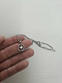 Catenina  in  acciaio inox ciondolo stella polare