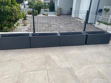 Vaso da esterno rettangolare antracite