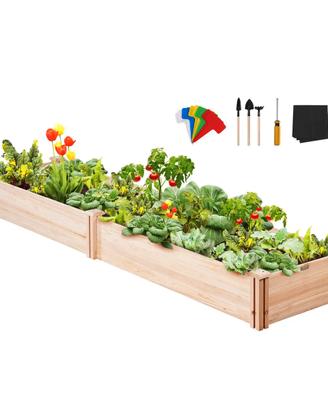 Aiuola da Giardino Rialzata in Legno da Esterno