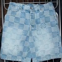 Pantaloni Shorts denim Louis Vitton motivo Damier