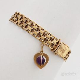 Bracciale oro 18 kt flessibile vintage da donna