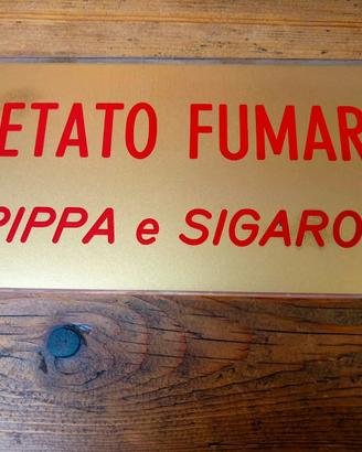 insegna VIETATO FUMARE 1970 TARGA TABELLA ORIGINAL