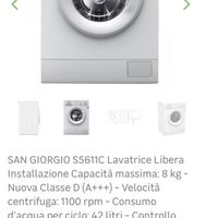 Lavatrice san giorgio meccanica nuova