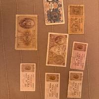 Lotto Banconote Antiche Lire da 5 - 2 e 1 lira.