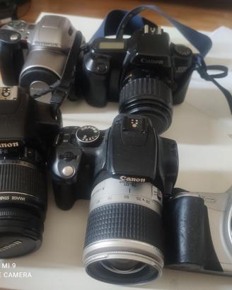 5 macchine fotografiche Canon-Olympus analogiche