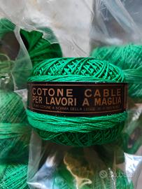 17 Gomitoli Cotone Makò Egiziano Cablé - Verde