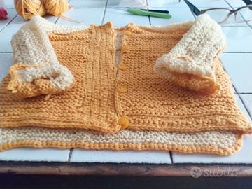 cardigan/giacchetta di lana neonata