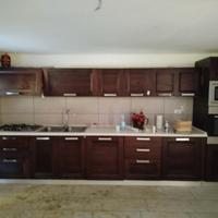 Cucina lineare in wenge completa di elettrodomesti