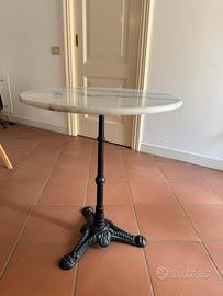 Tavolini bistrot in marmo e ghisa – 4 disponibili