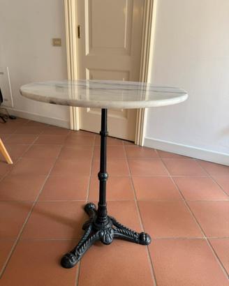 Tavolini bistrot in marmo e ghisa – 4 disponibili