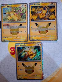 set carte Pikachu trentesimo anniversario 
