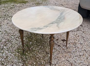 Anni'50 Aldo Tura - Tavolino Marmo E Ottone