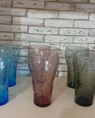 Lotto 6 Bicchieri Coca Cola McDonald's Vintage -
