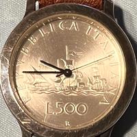orologio 500 lire caravelle coin wathc