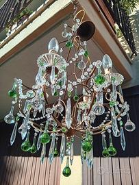 LAMPADARIO  PENDAGLI MURANO  ANNI 50
