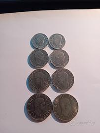 lotto 8 monete di Vittorio Emanuele III RE