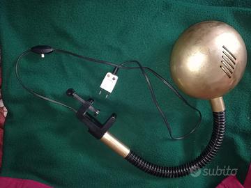 lampada vintage braccio snodabile morsetto ottone