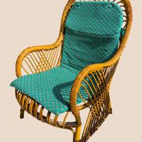 Poltrona vimini vintage anni 60/70