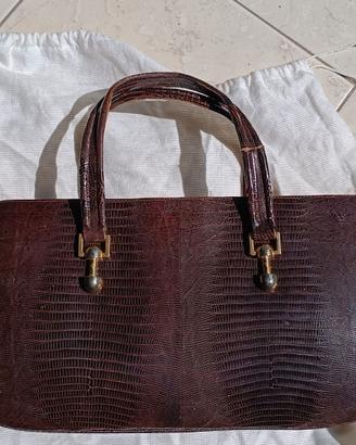 Borsa coccodrillo donna vintage anni 70