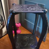 Tavolino viola e nero 2 ripiani