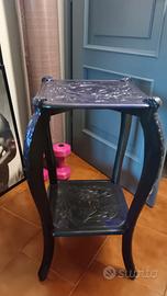 Tavolino viola e nero 2 ripiani
