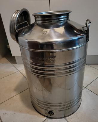 Bidone inox 50L per olio