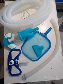kit pulizia piscina + spazzola e retino