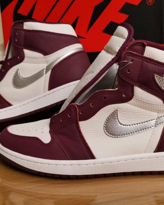 Nike Air Jordan Retro 1 Bordeaux Silver 