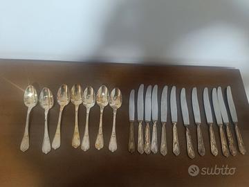 Set Posate Vintage in Metallo Argentato - 