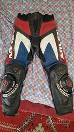 Pantaloni moto in pelle Arlen Ness,  con saponette