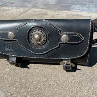 Borsa moto in cuoio Bags & Bike per forcella ant