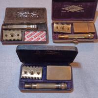 3 antichi  strumenti da barba gilette 