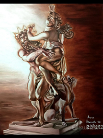 Tela dipinto quadro ratto di Proserpina 80 x 100