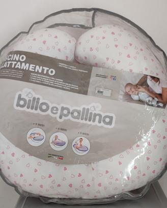 Cuscino Allattamento XXL bianco con motivi rosa