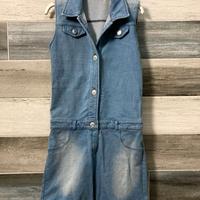 tutina TAKE TWO maglia di cotone color jeans 10A