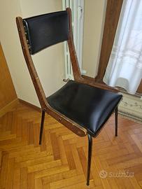 Sedia Boomerang in pelle 