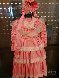 Vestito carnevale bambina da damigella/principessa