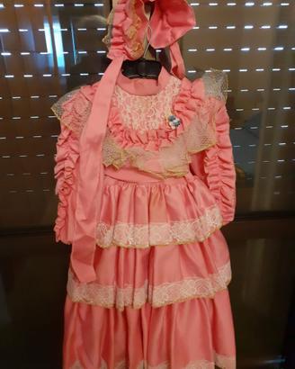 Vestito carnevale bambina da damigella/principessa