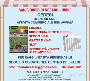 Edicola ricevitoria situata in centro del paese